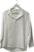 gusari White Linen Blend Tunic UK S