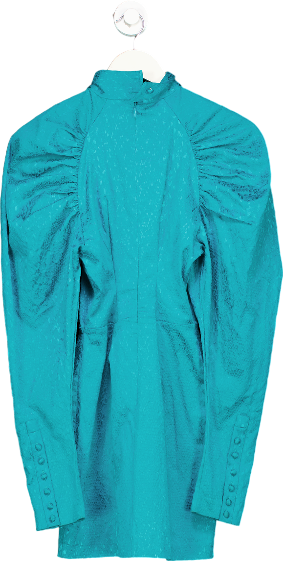 ROTATE Turquoise Puff Sleeve Dress UK 8