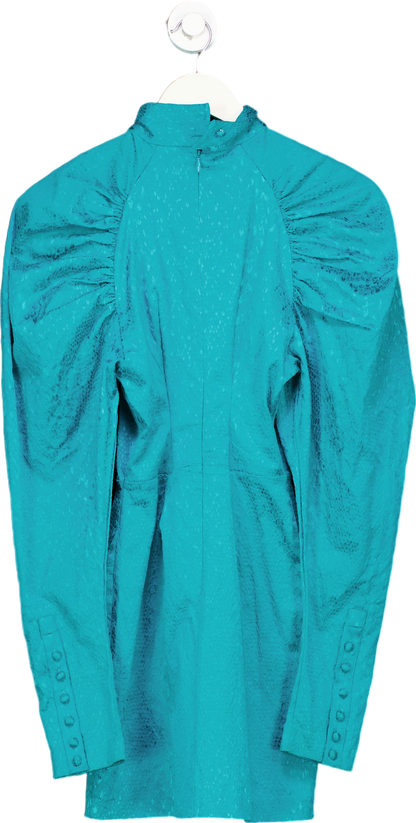 ROTATE Turquoise Puff Sleeve Dress UK 8