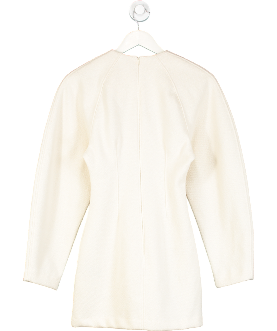 ZARA Cream Voluminous Sleeve Dress UK S