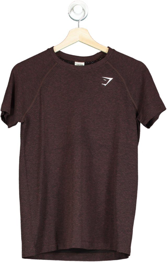 gymshark Brown Vital Seamless T Shirt UK S