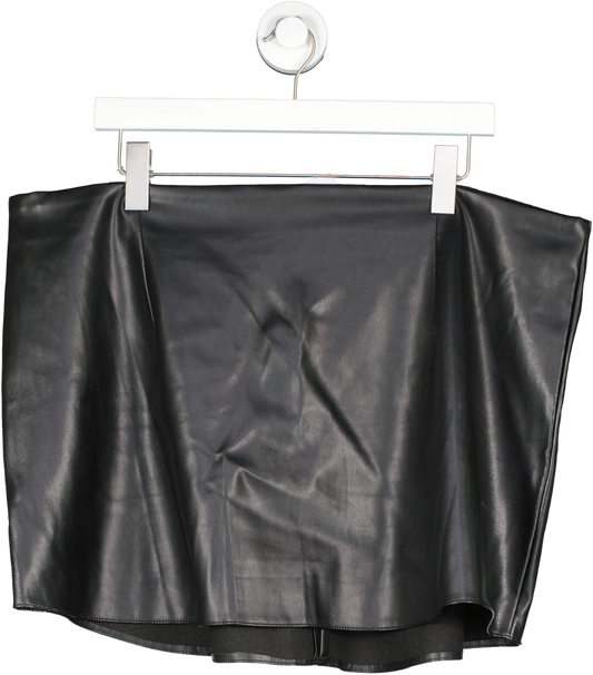 ASOS Black Faux Leather Mini Skirt UK 20