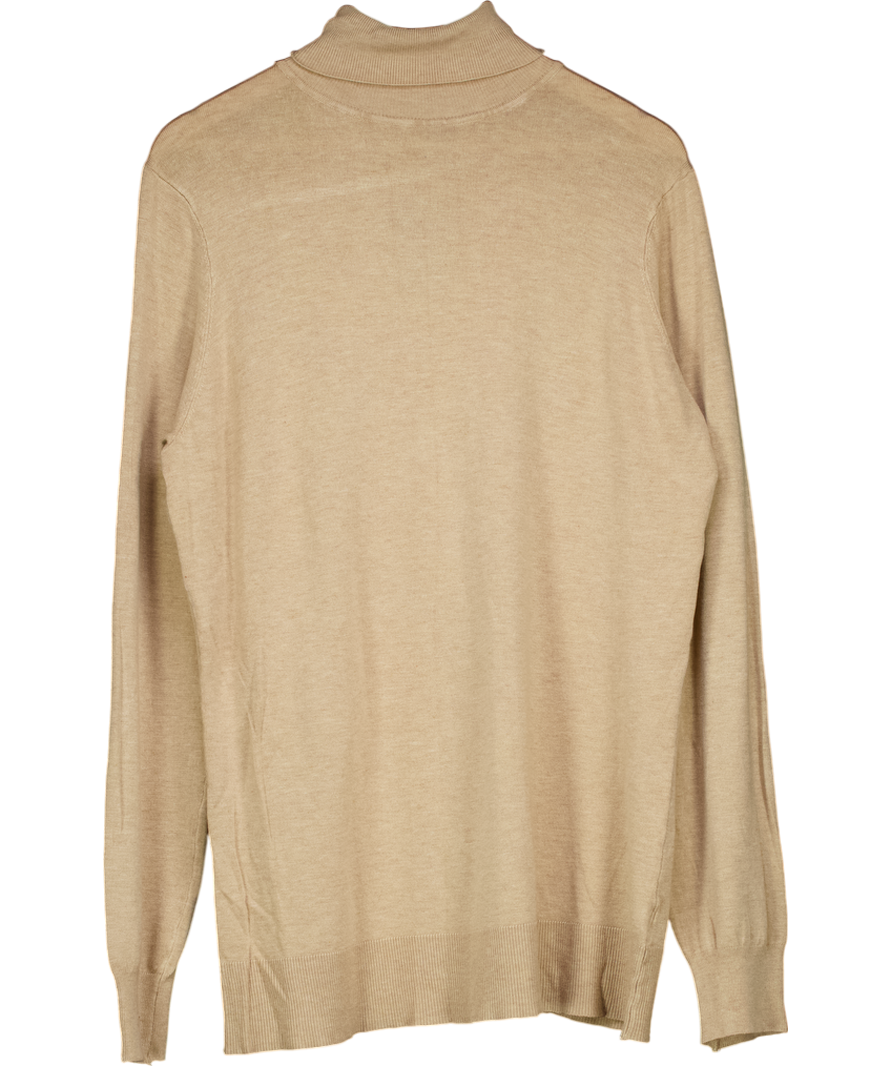 Long Tall Sally Beige Roll Neck Jumper UK 22