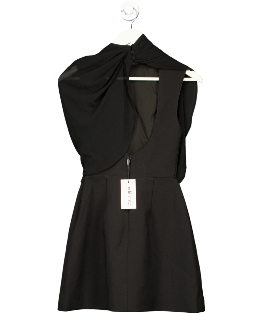 OddMuse Black The Ultimate Muse Gathered Mini Dress UK XXS