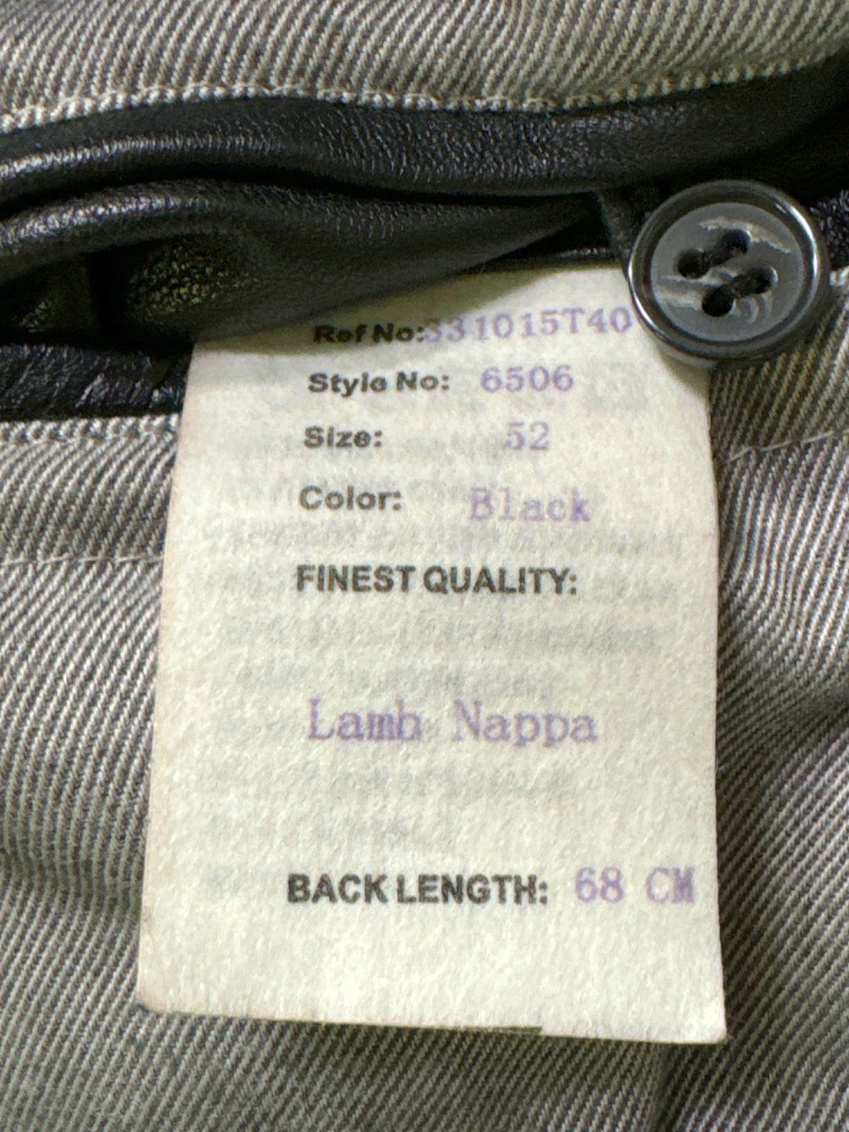 Balmain Black Nappa Leather Jacket Size 52 UK XL