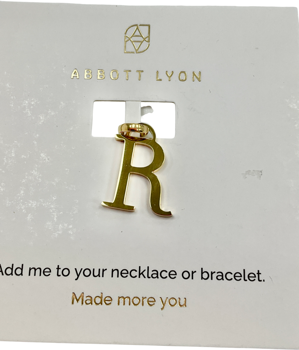Abbott Lyon Metallic R Letter Pendant (gold) One Size