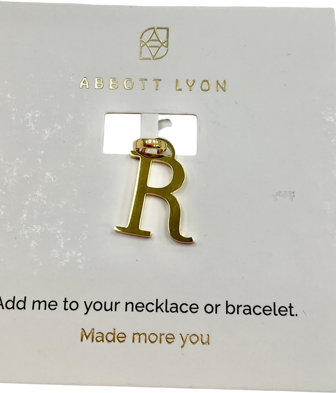 Abbott Lyon Metallic R Letter Pendant (gold) One Size