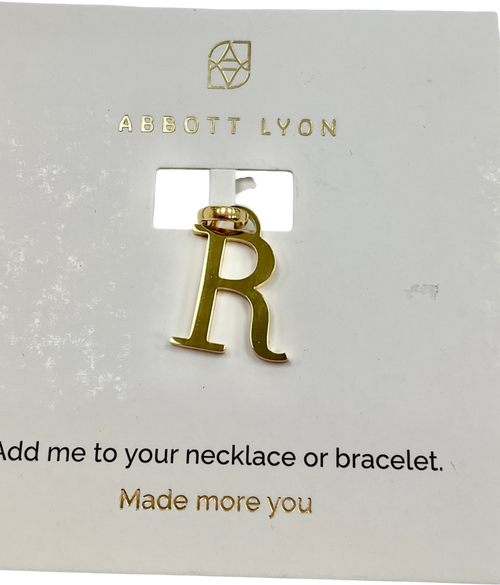 Abbott Lyon Metallic R Letter Pendant (gold) One Size