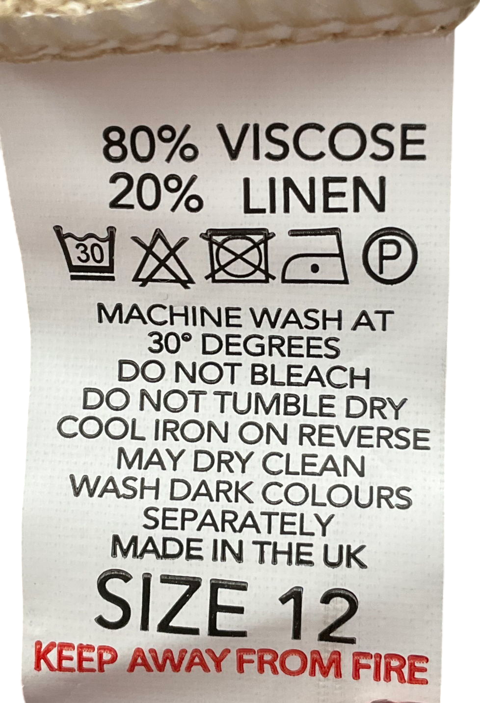 Ego Beige Tie Side Mini Skirt In Stone Linen UK 12