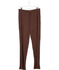 YSE Brown Wide Leg Ribbed Trousers UK XL