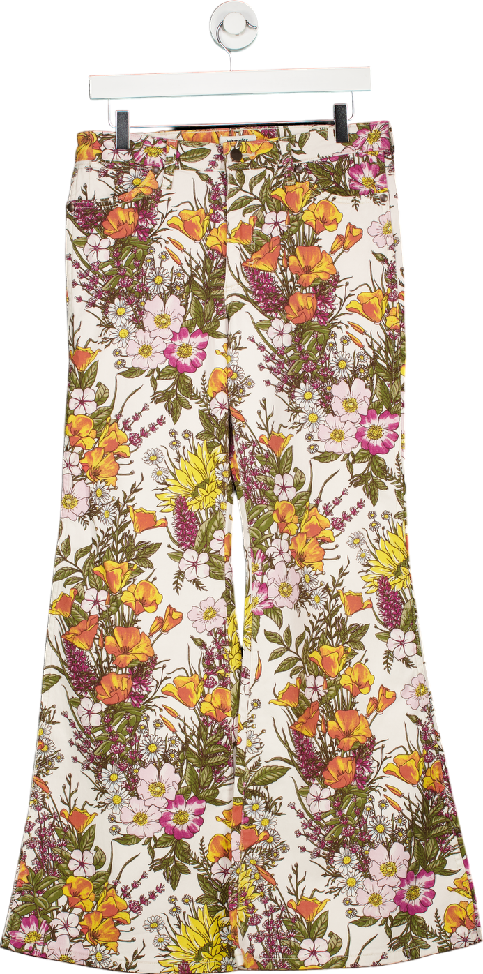 Wrangler Floral Wanderer 622 Mid Rise Flare Trousers UK W28 L32