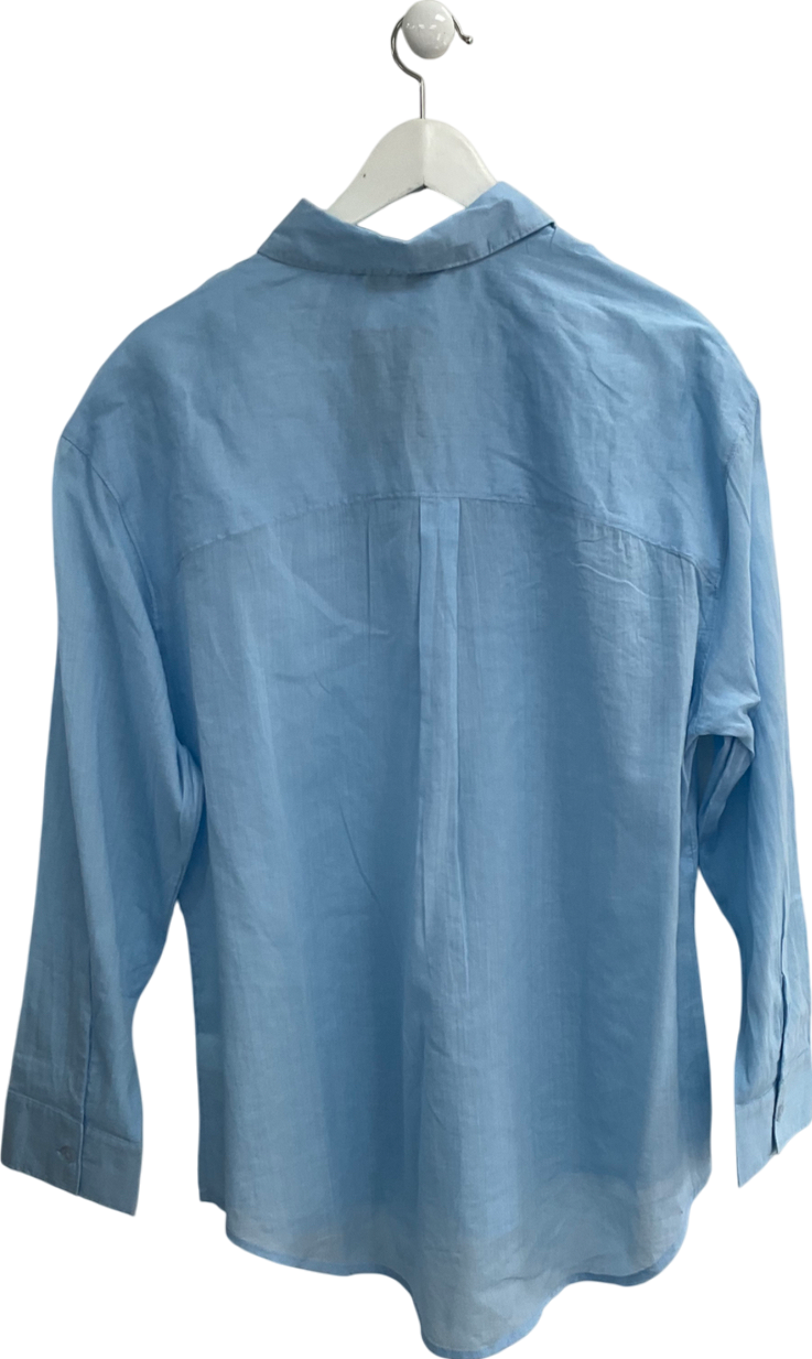 Very Blue Cotton Blend Shirt UK 8