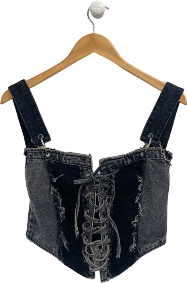 Luxe To Kill Grey Carpenter Corset Top UK 12