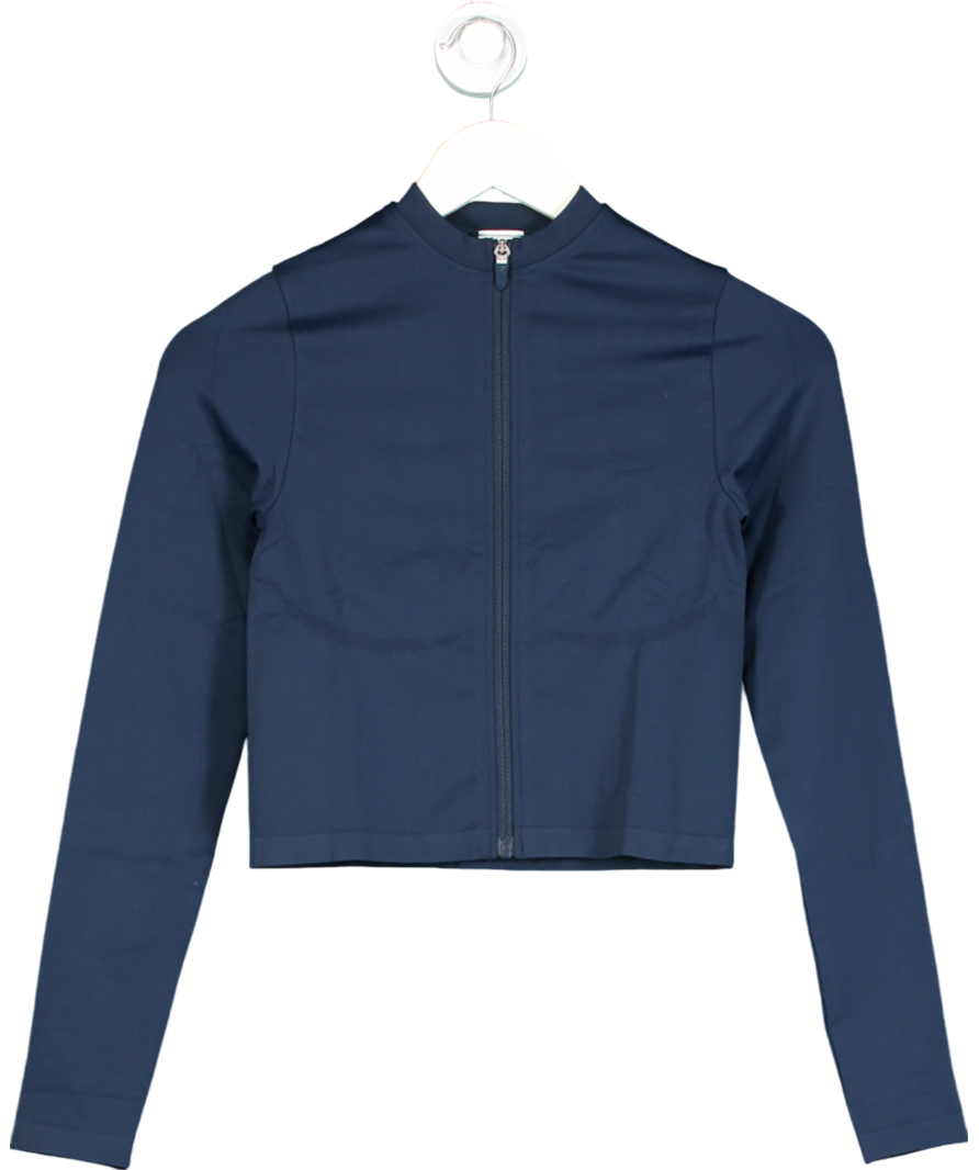 gymshark Blue Everyday Seamless Knit Track Top UK XS