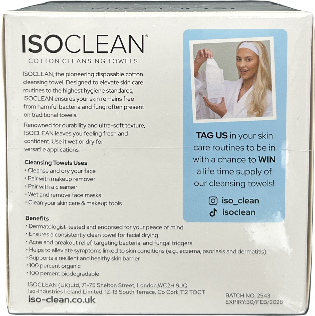 Isoclean Cotton Cleansing Towels 25 sheets