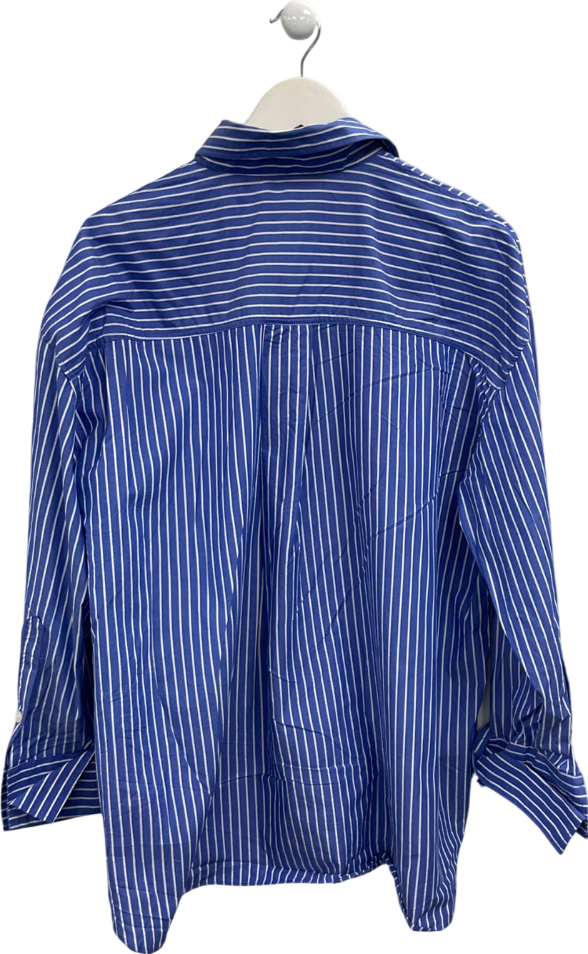 ZARA Blue Striped Shirt UK L