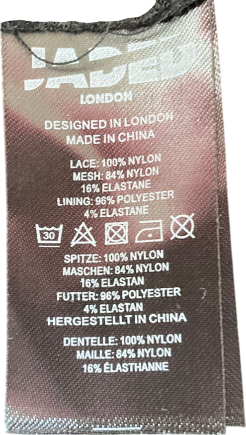 Jaded London Black Rhea Lace Bloomer Shorts UK 8