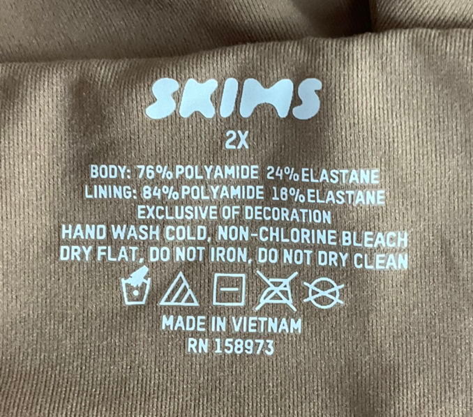 SKIMS Beige Fits Everybody Bandeau Bra - Sienna UK XXL