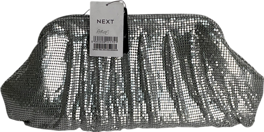 Next Metallic Chainmail Clutch Bag One Size