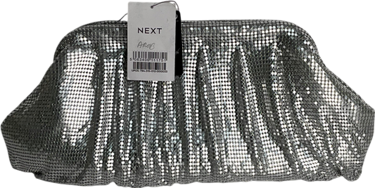 Next Metallic Chainmail Clutch Bag One Size