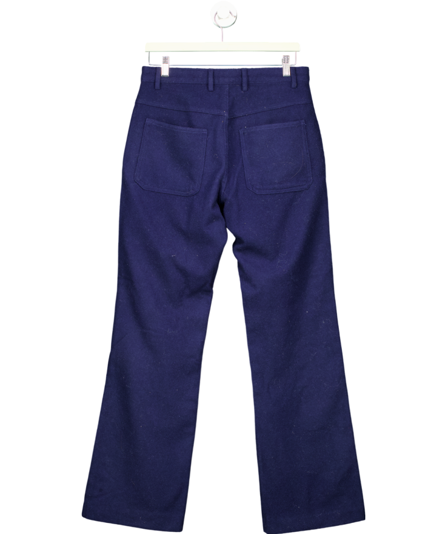 ZARA Blue Wool Blend Trousers W38