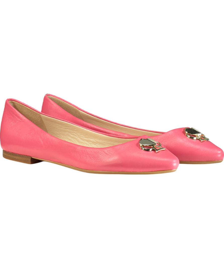 Kate Spade Pink Leather Noah Flats UK 8 EU 41 👠