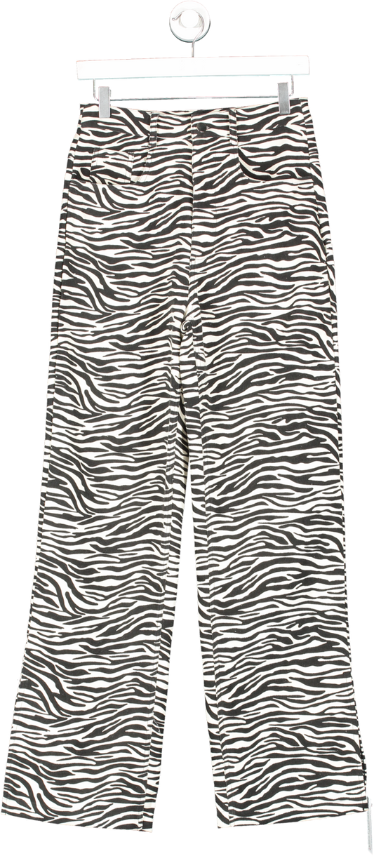 Kaiia the label White Zebra Printed Trousers UK 8
