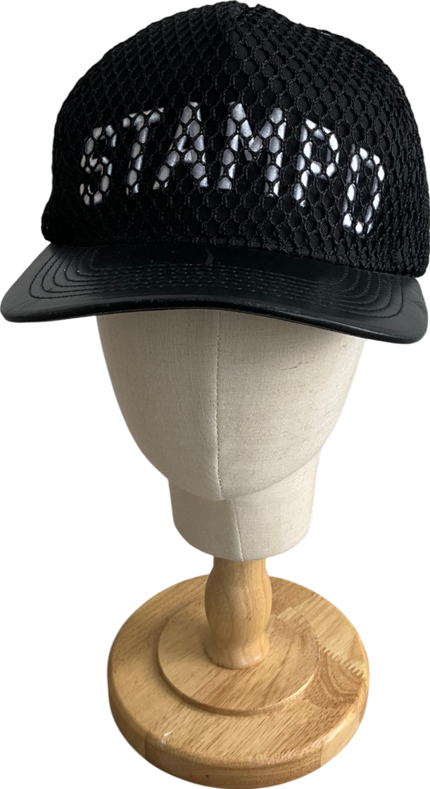 Stampd Black Mesh Embroidered Logo Baseball Cap One Size