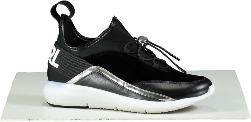 Karl Lagerfeld Black Vitesse Trainers UK 3