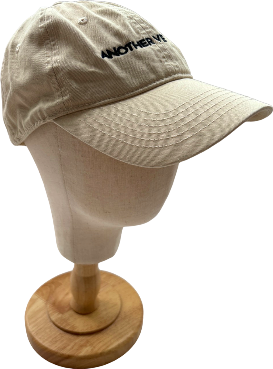 Another Version Beige Cotton Baseball Cap One Size