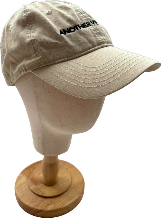 Another Version Beige Cotton Baseball Cap One Size