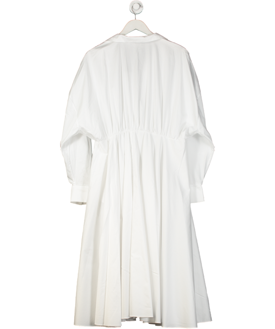 Norma Kamali White Cotton Shirt Dress UK S