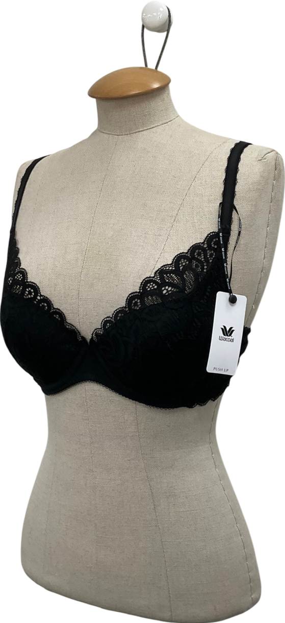 Wacoal Black Raffine Padded Lace Bra UK 32D