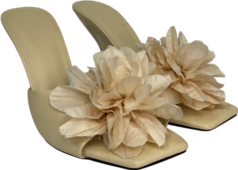 ASOS Cream Tilly Mule Wedge With Corsage Trim In Buttermilk UK 7 EU 40 👠