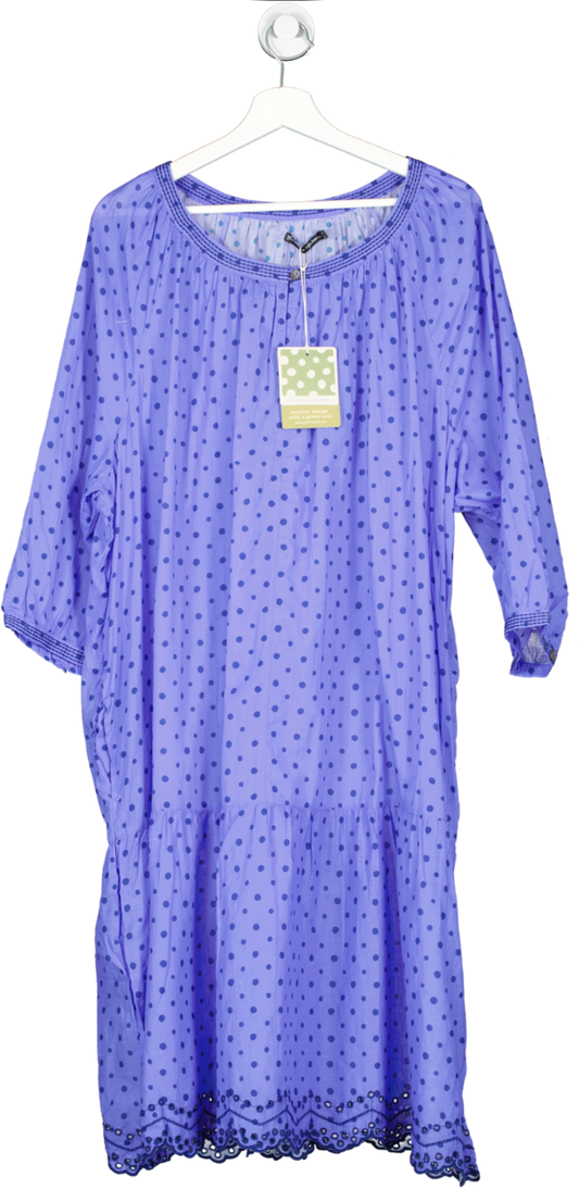 gudren sjoden Blue Lilly Polka-dot Dress UK XL