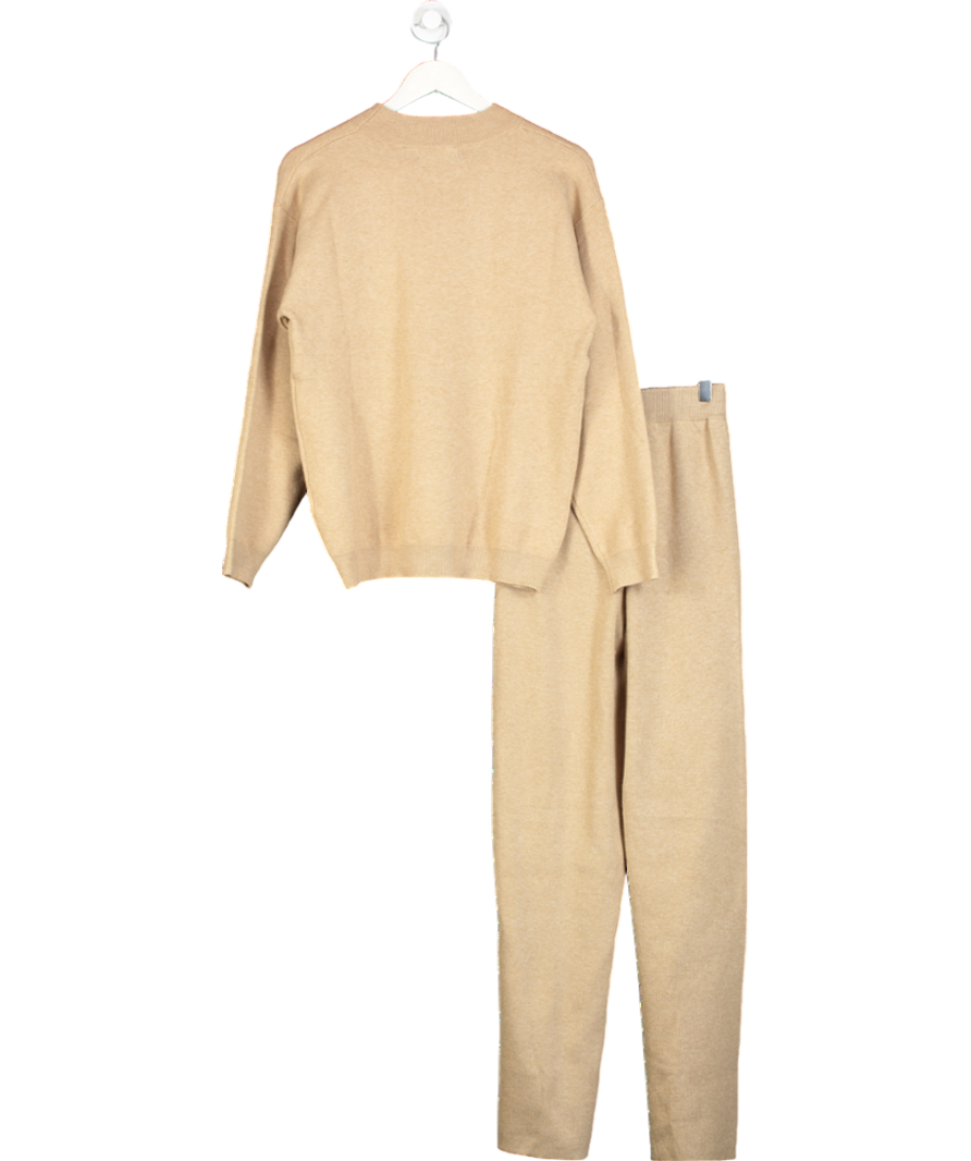 4th & Reckless Beige Knitted Fourth Jumper- Avery +  Beige Knitted Wide Leg Trouser- Cameron UK 8