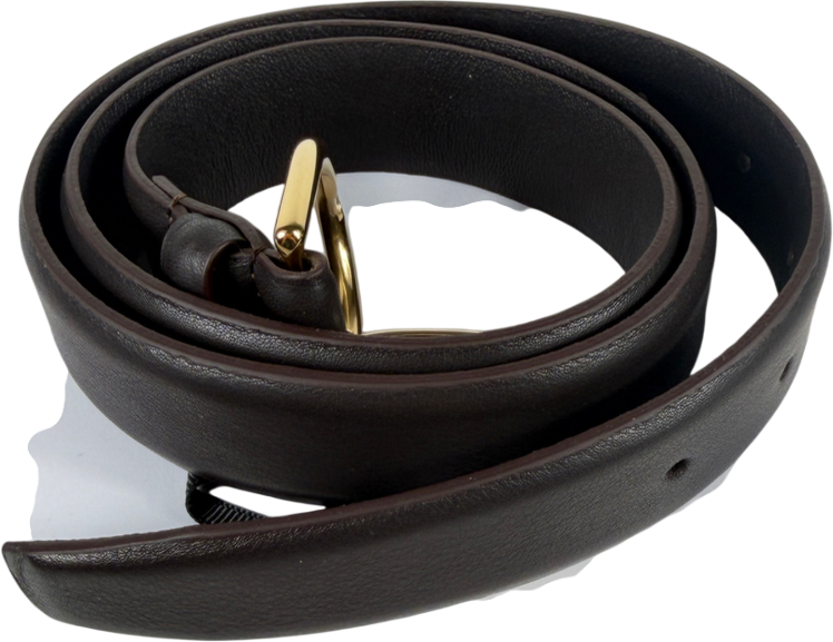 Varley Lenai Leather Ebony Brown Belt UK S/M
