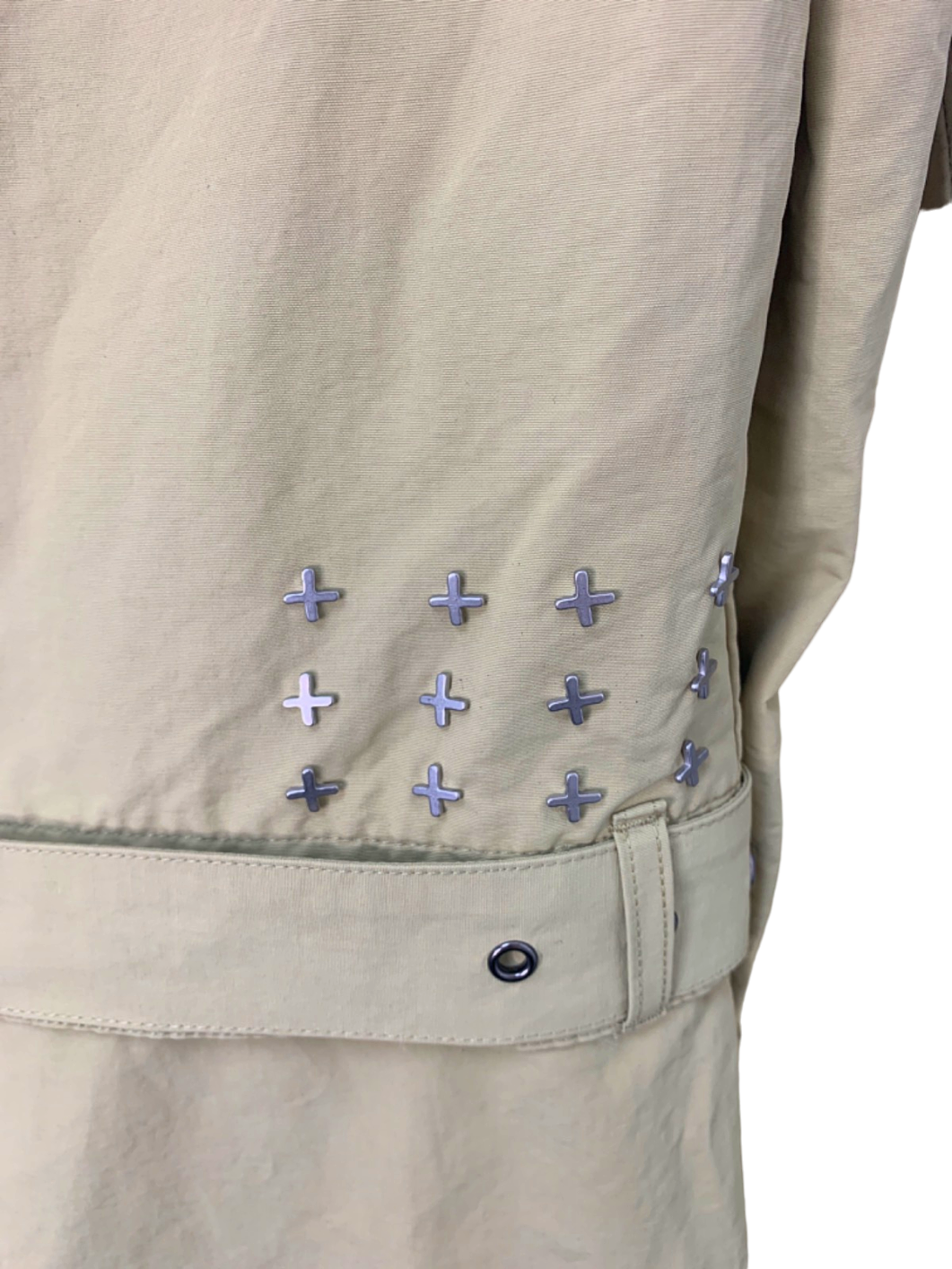 Ksubi Khaki Incognito Biker Trench Coat UK XS