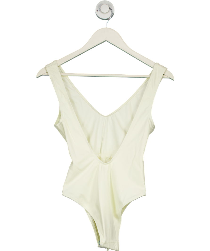 Solid & Striped Cream Michelle Tie Waist Swimsuit UK S