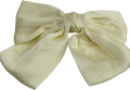 ANISA SOJKA Cream Satin Large Bow Hair Clip One Size