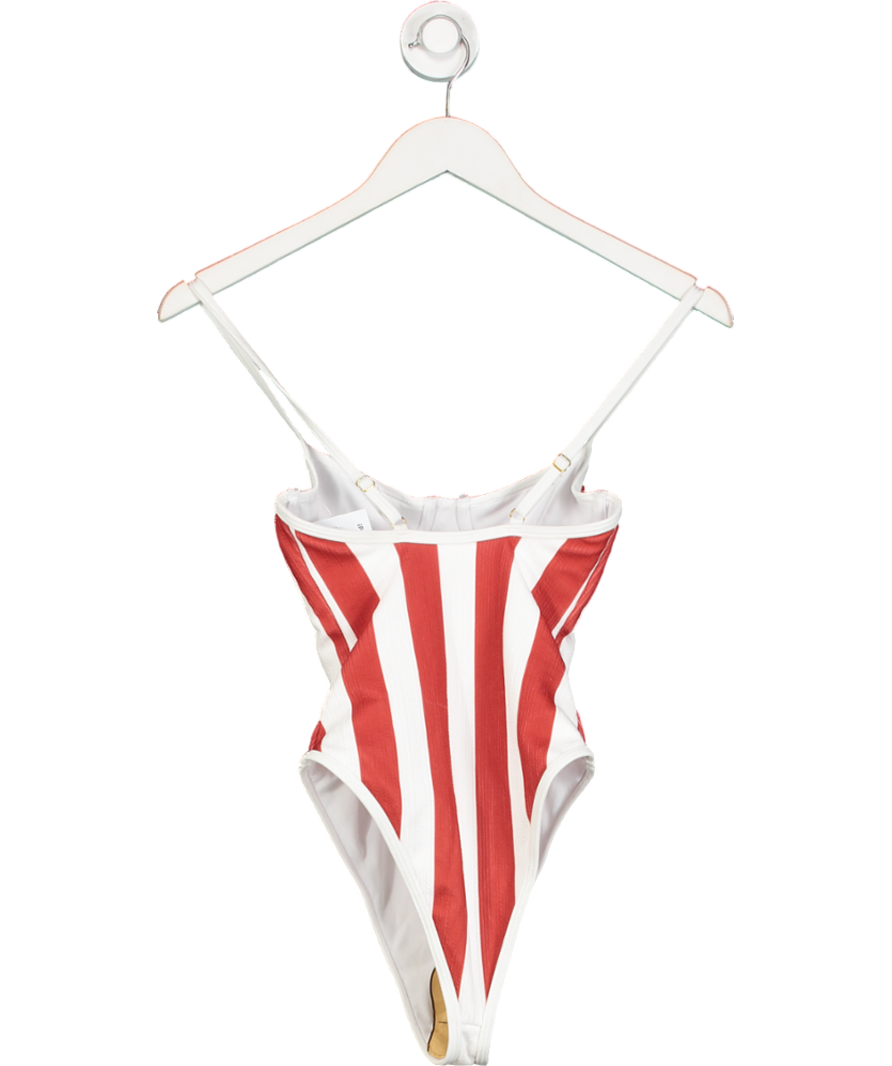 Maiyo Red Odette Striped Swimsuit UK S