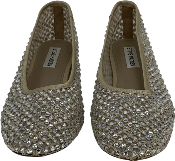 STEVE MADDEN Nude Auden Mesh Ballerinas UK 6 EU 39 👠