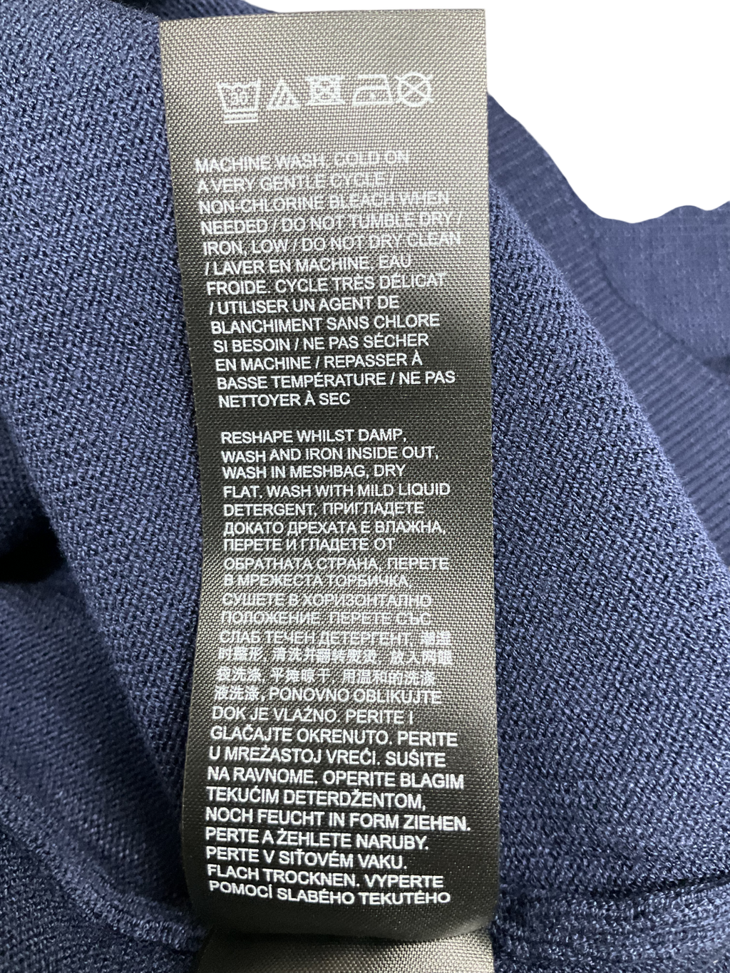 Blue Anthology Contrast Trim Short Sleeve Jumper UK 12