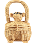 Anna + Nina Beige Wicker Monkey Bag