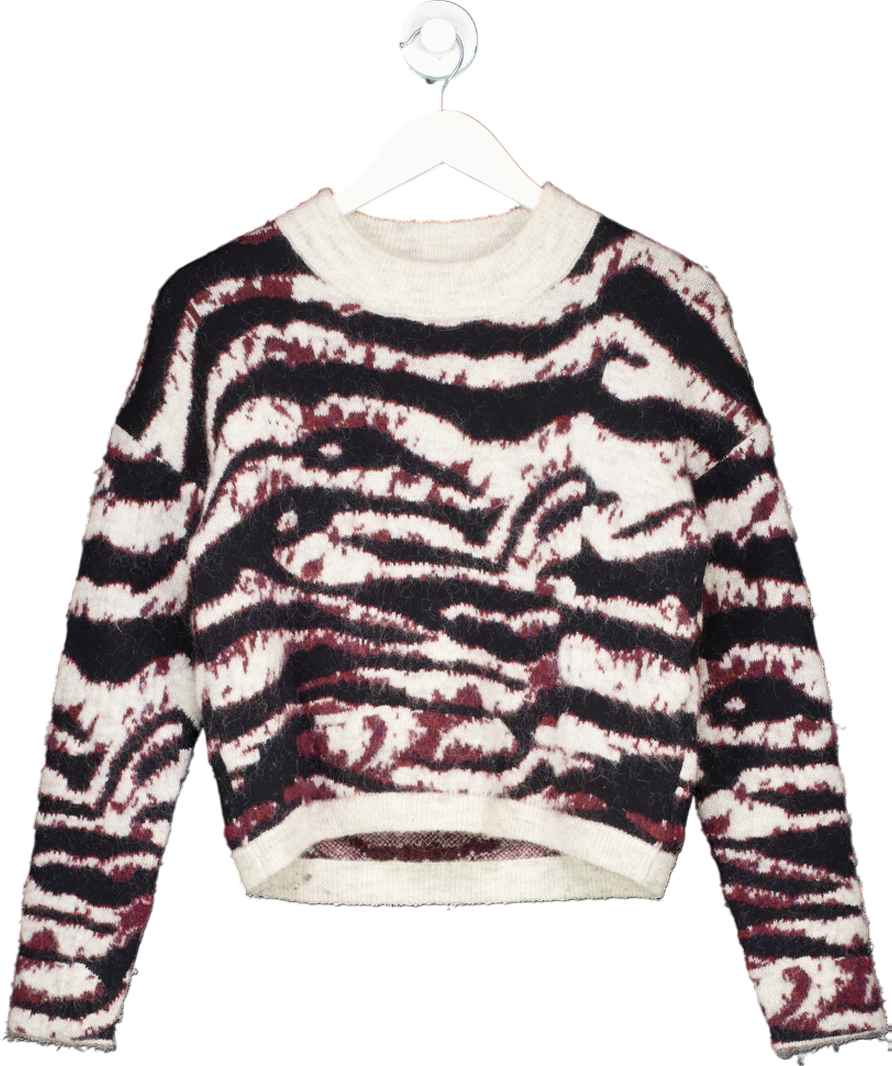 Bimba Y Lola Beige Mohair Wool Sweater UK S