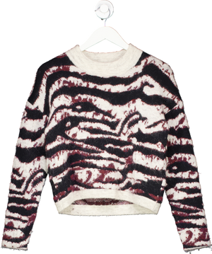 Bimba Y Lola Beige Mohair Wool Sweater UK S