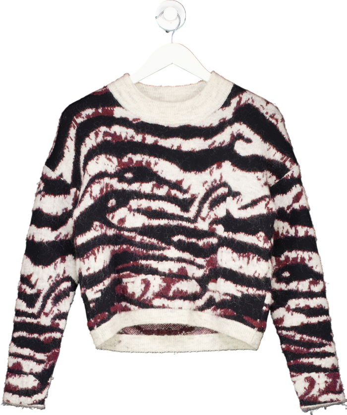 Bimba Y Lola Beige Mohair Wool Sweater UK S
