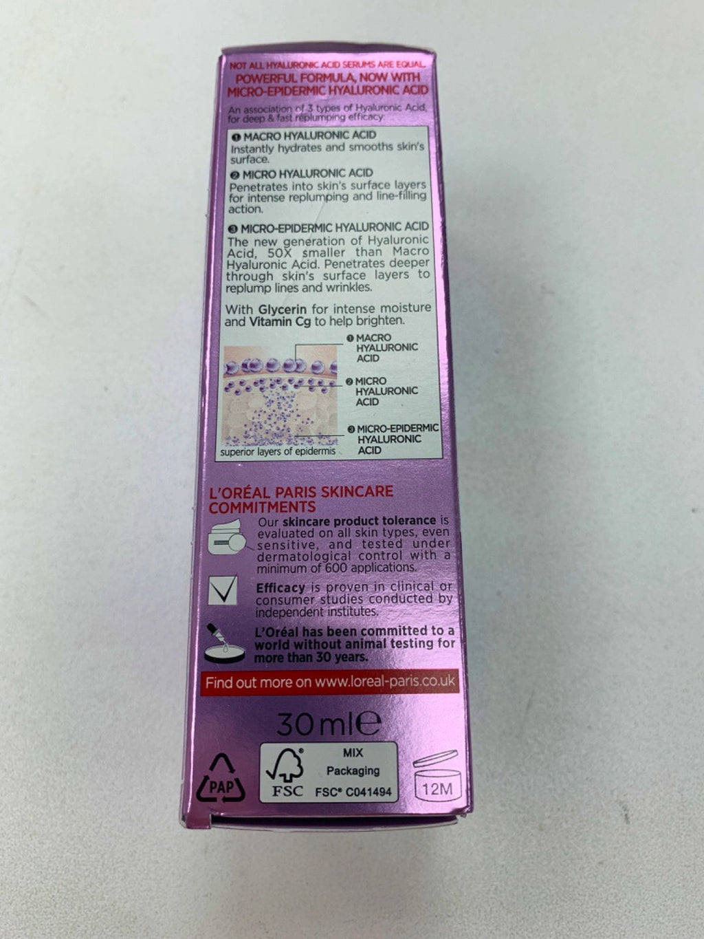 L'Oréal Revitalift Filler 1.5% Pure Hyaluronic Acid Anti-Wrinkle Serum 30ml