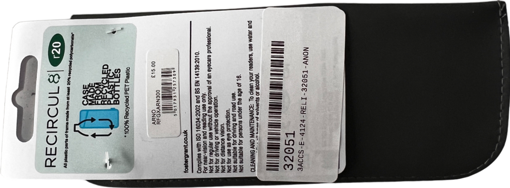 foster grant Arno Lenses Reading Glasses Black +3