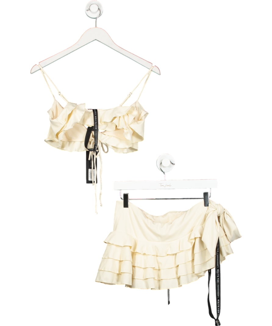 White Fox Cream At First Sight Top And Mini Skirt UK M